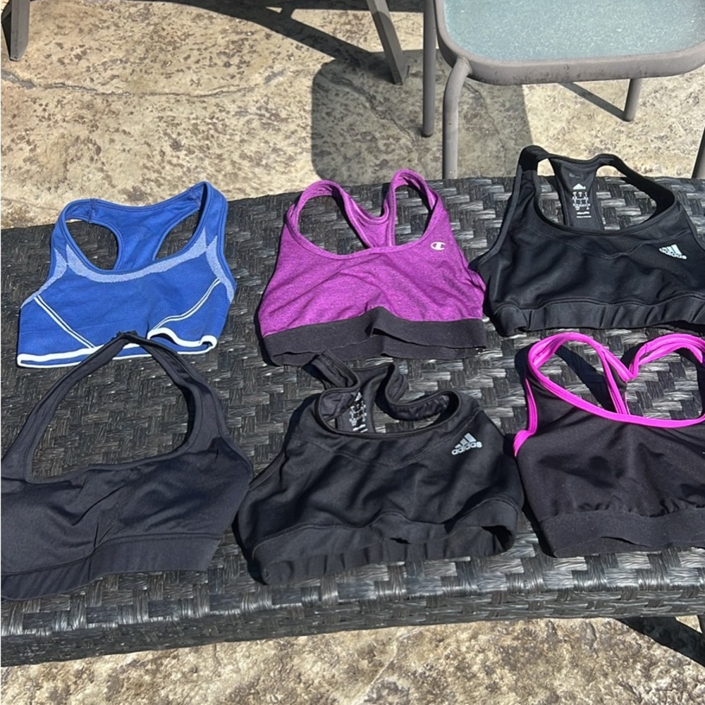Adidas Black Sports Bra Moisture-Wicking Racerback